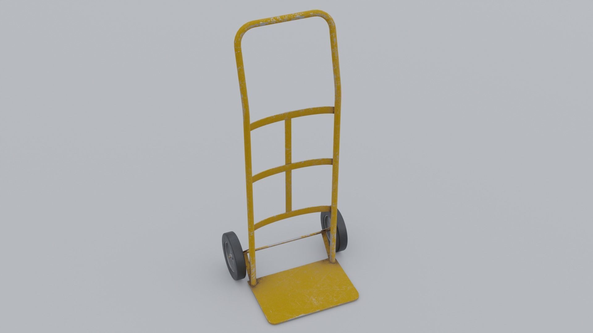 Hand Trolley Truck Low-poly 3D model_1