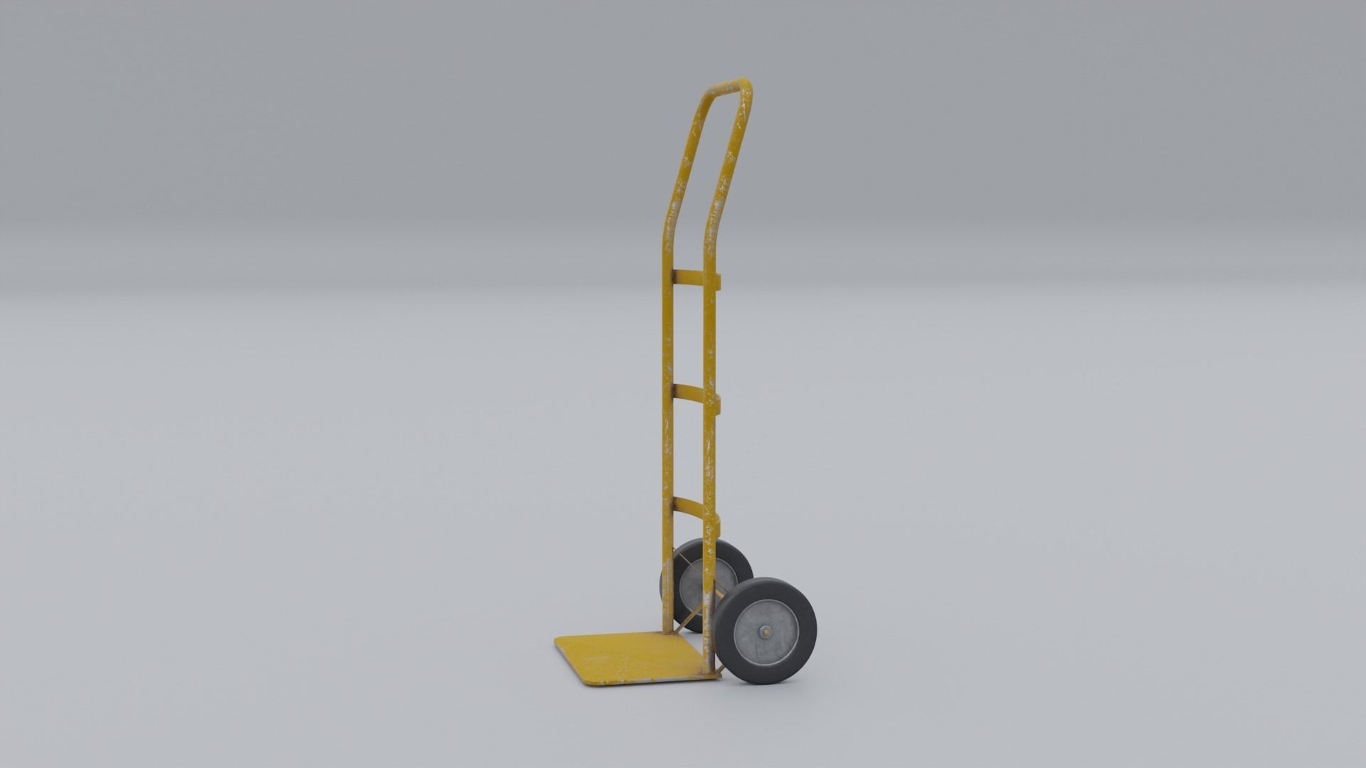 Hand Trolley Truck Low-poly 3D model_3