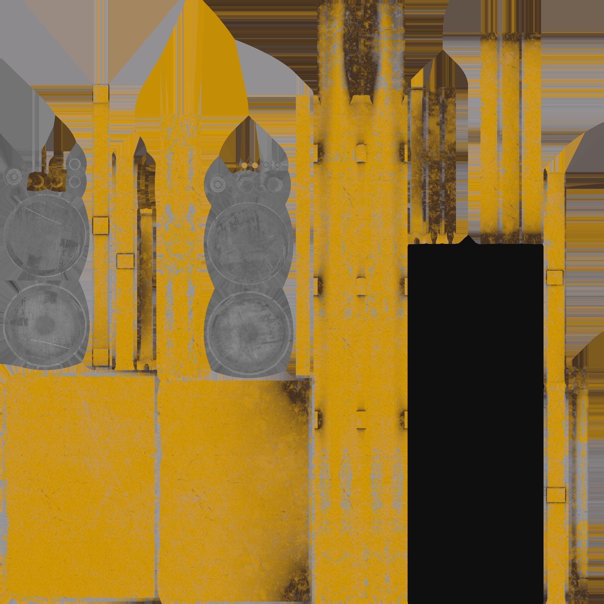 Hand Trolley Truck Low-poly 3D model_5