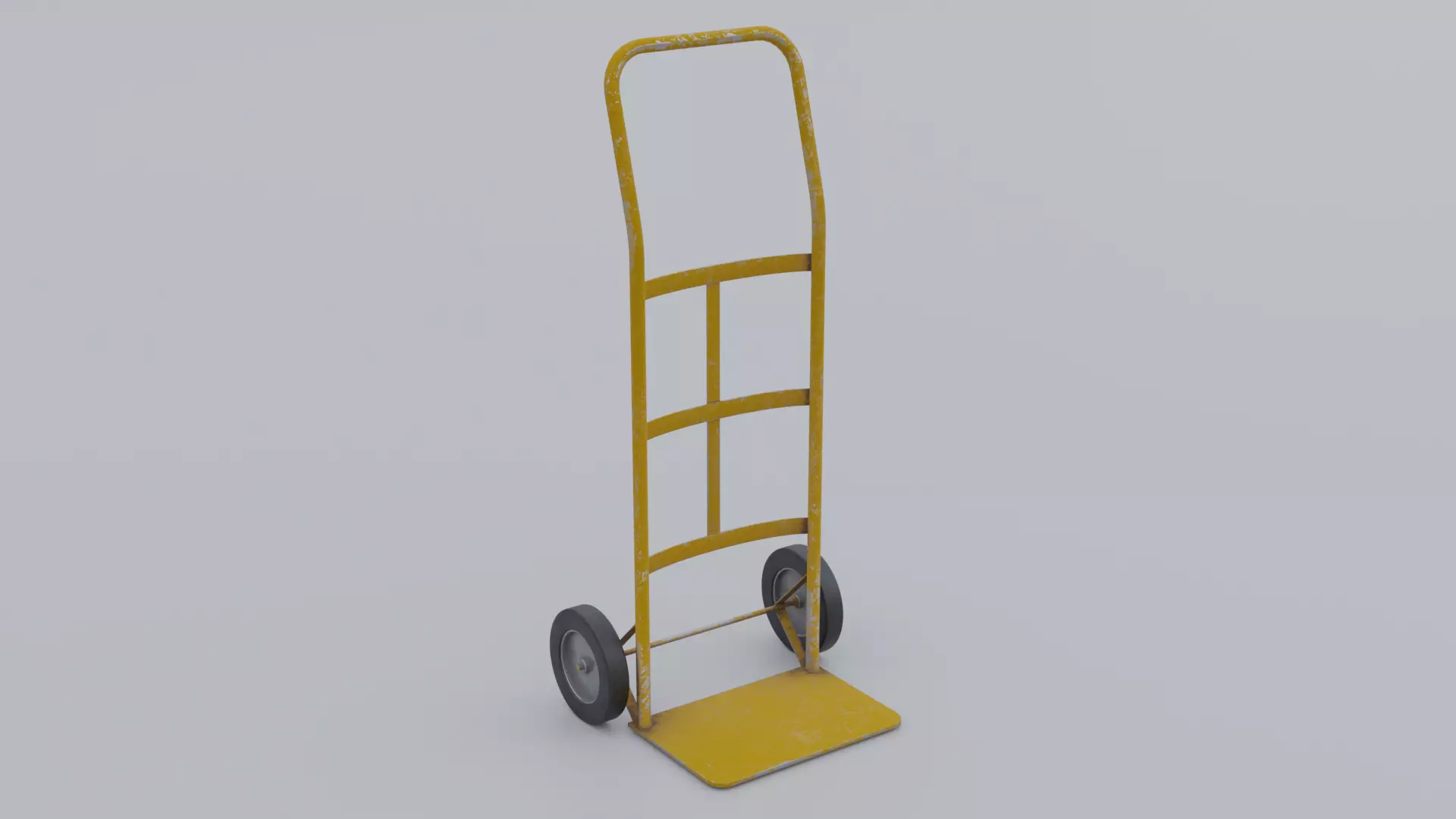Hand Trolley Truck Low-poly 3D model_0