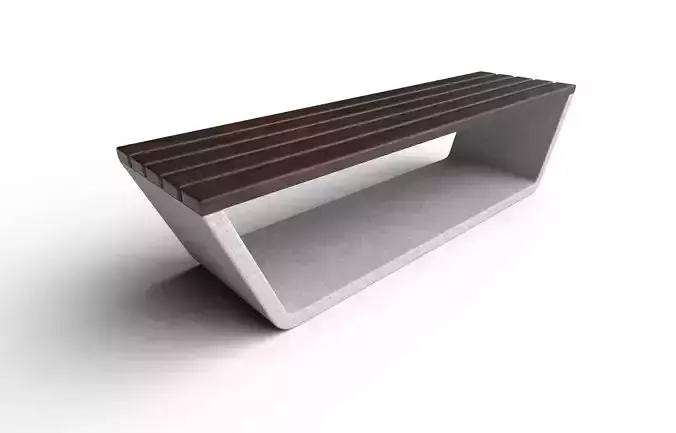 Bench  M03 Low-poly 3D model