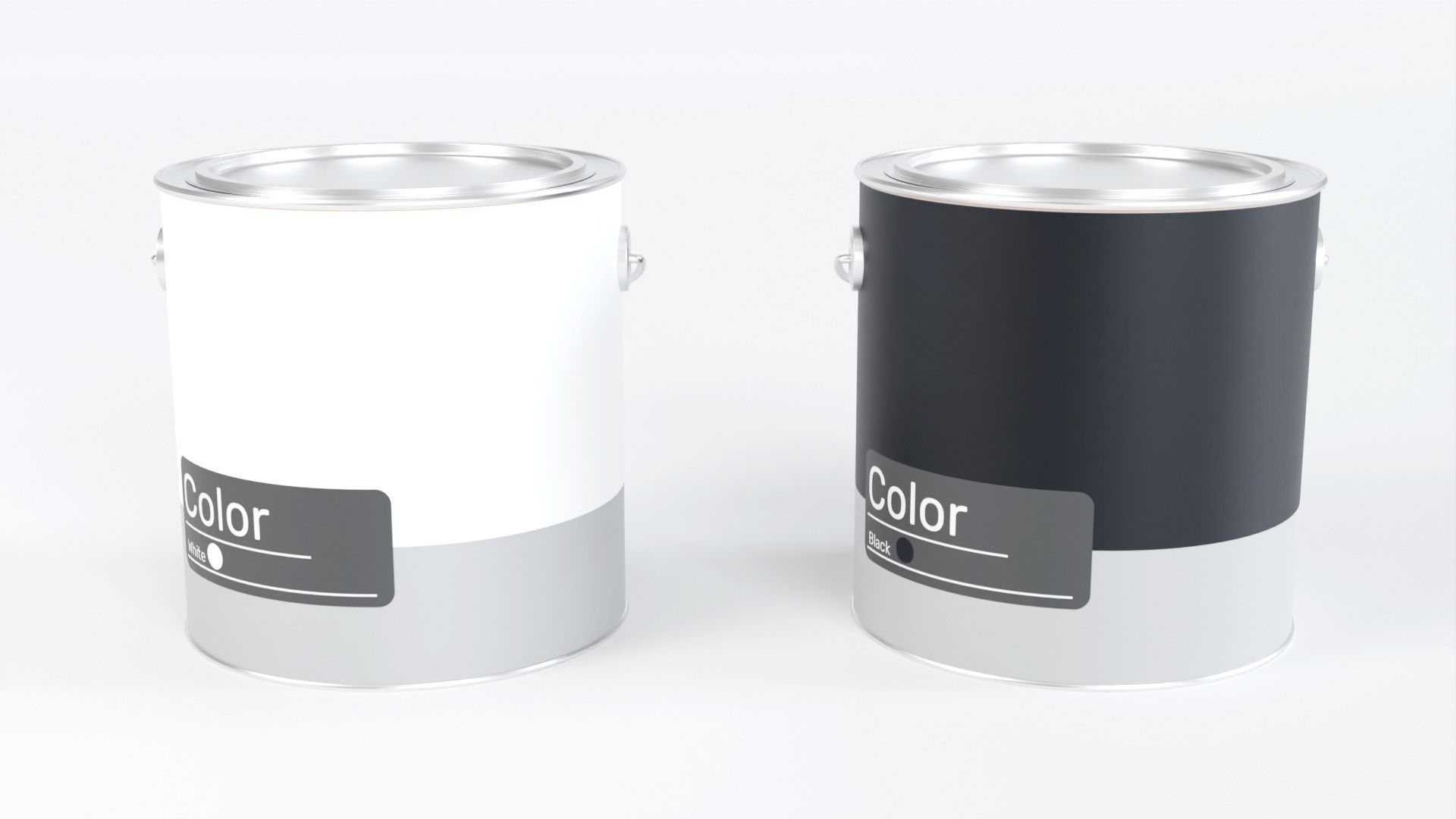 Paint Bucket Colors 3D model_5