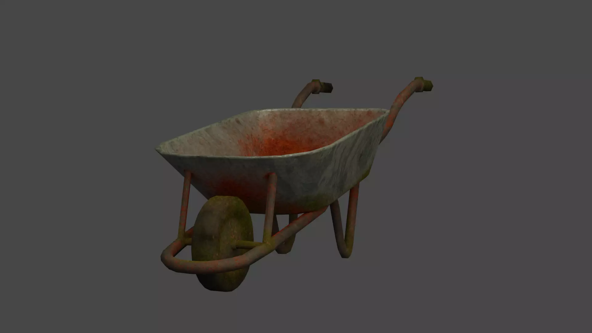 3D Card wheelbarrow with blood Free low-poly 3D model