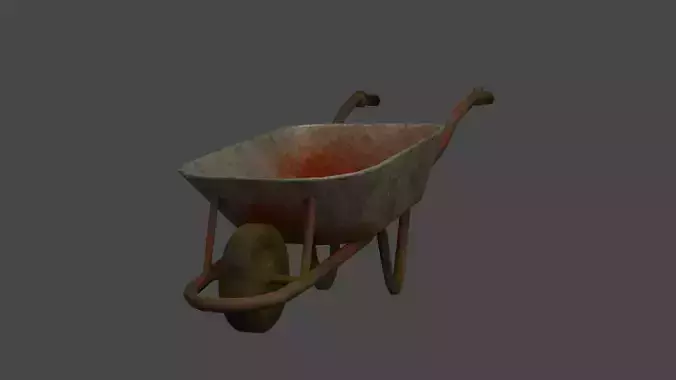 3D Card wheelbarrow with blood