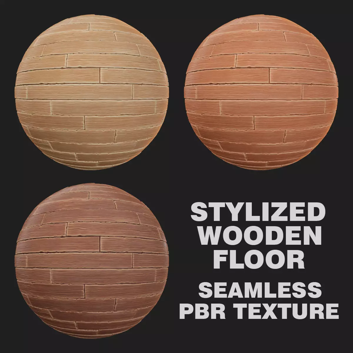 Stylized Wooden Floor Seamless PBR Texture Texture