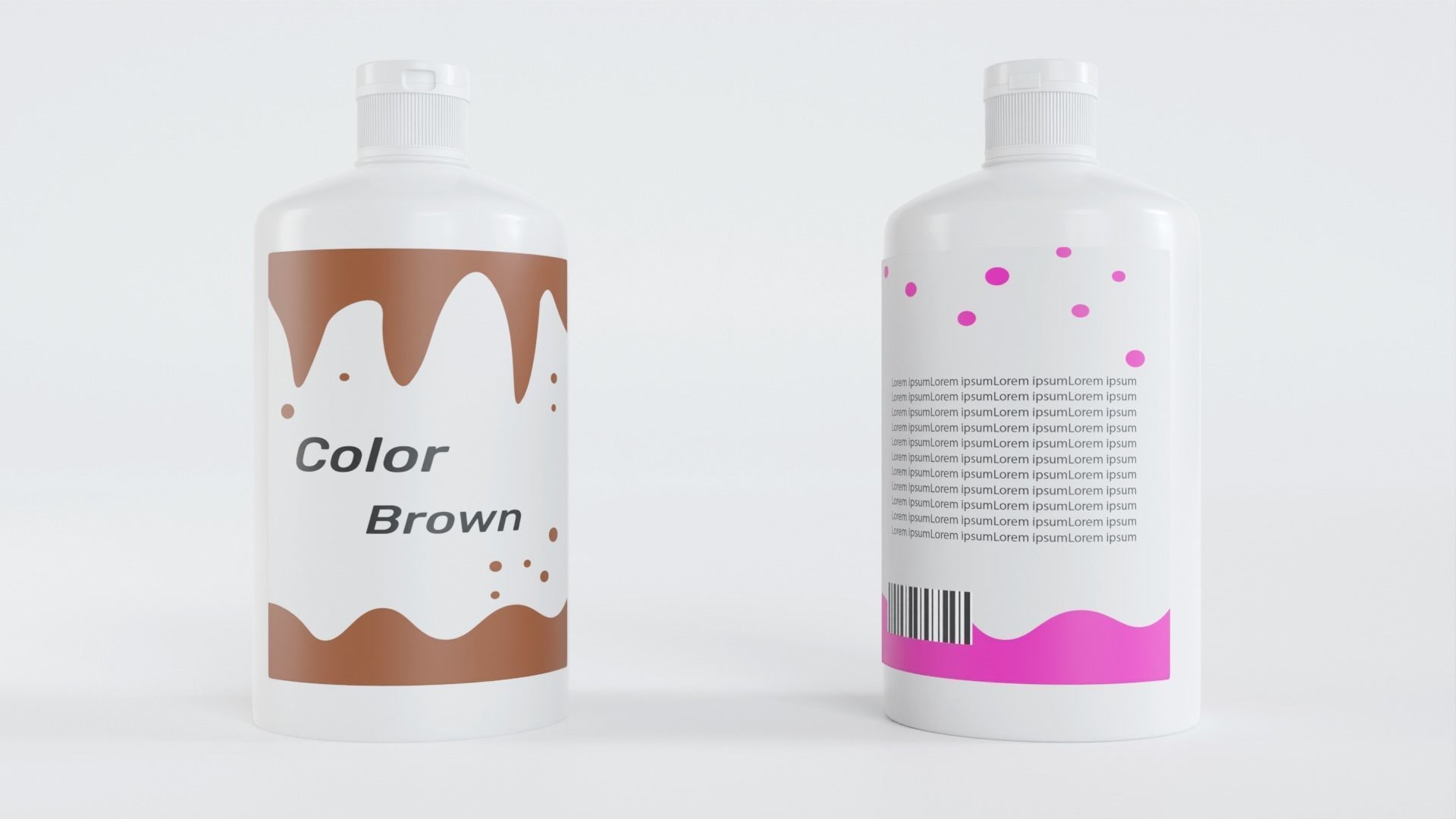 Paint Bottle Colors 3D model_2