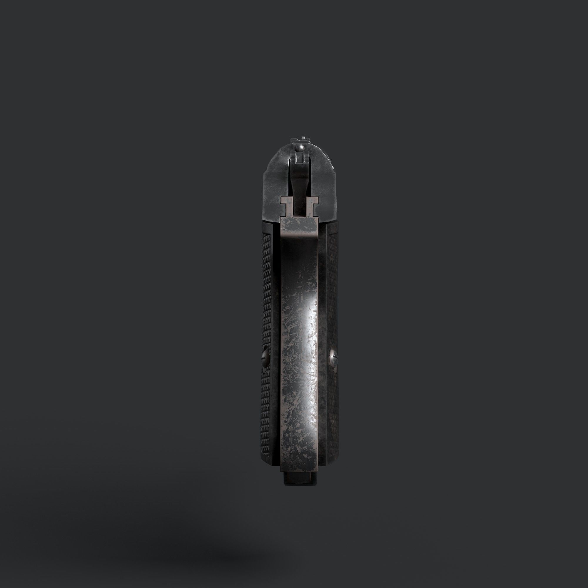 Turkish Pistol Kirikkale  - Rigged - Animated - Gameready Low-poly 3D model_3