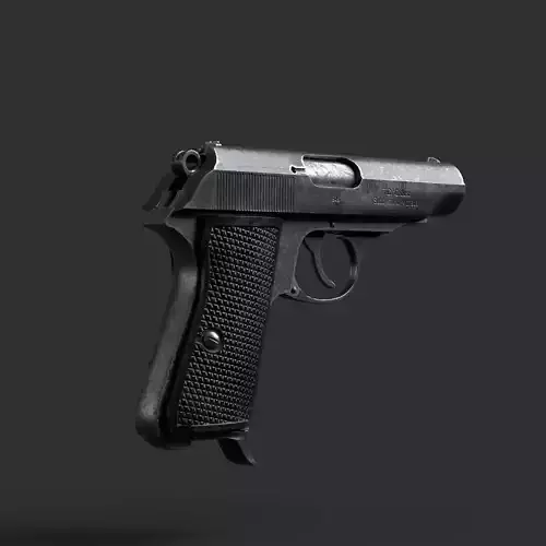 Turkish Pistol Kirikkale  - Rigged - Animated - Gameready Low-poly 3D model