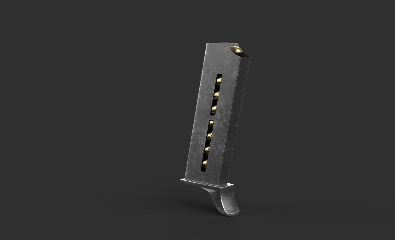 Turkish Pistol Kirikkale  - Rigged - Animated - Gameready Low-poly 3D model_9