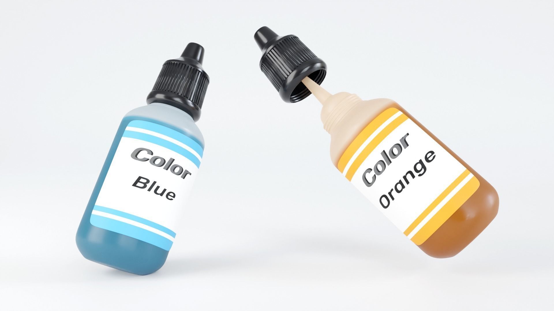 Game Paint Bottle Colors 3D model_3