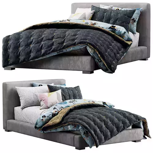 Organic Multi Stripe Sheet Set  3D model
