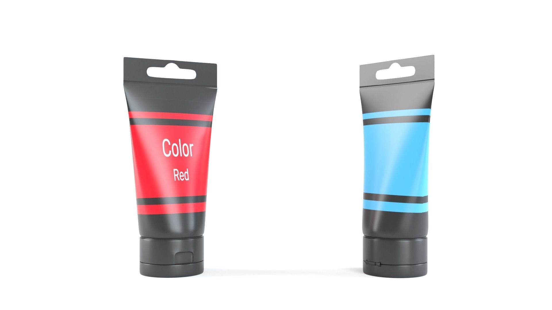 Acrylic Paint Pot Colors 3D model_3