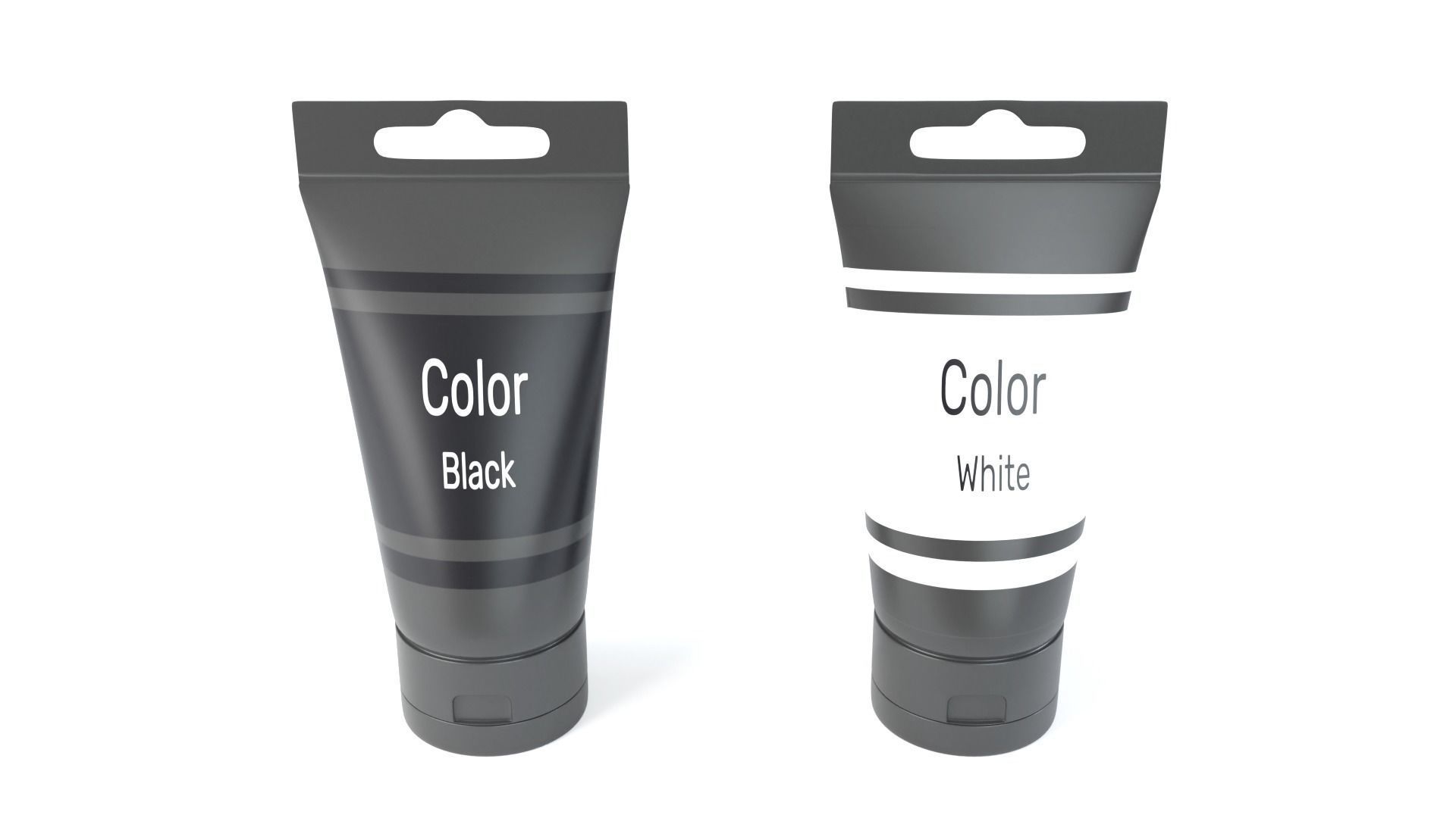 Acrylic Paint Pot Colors 3D model_6