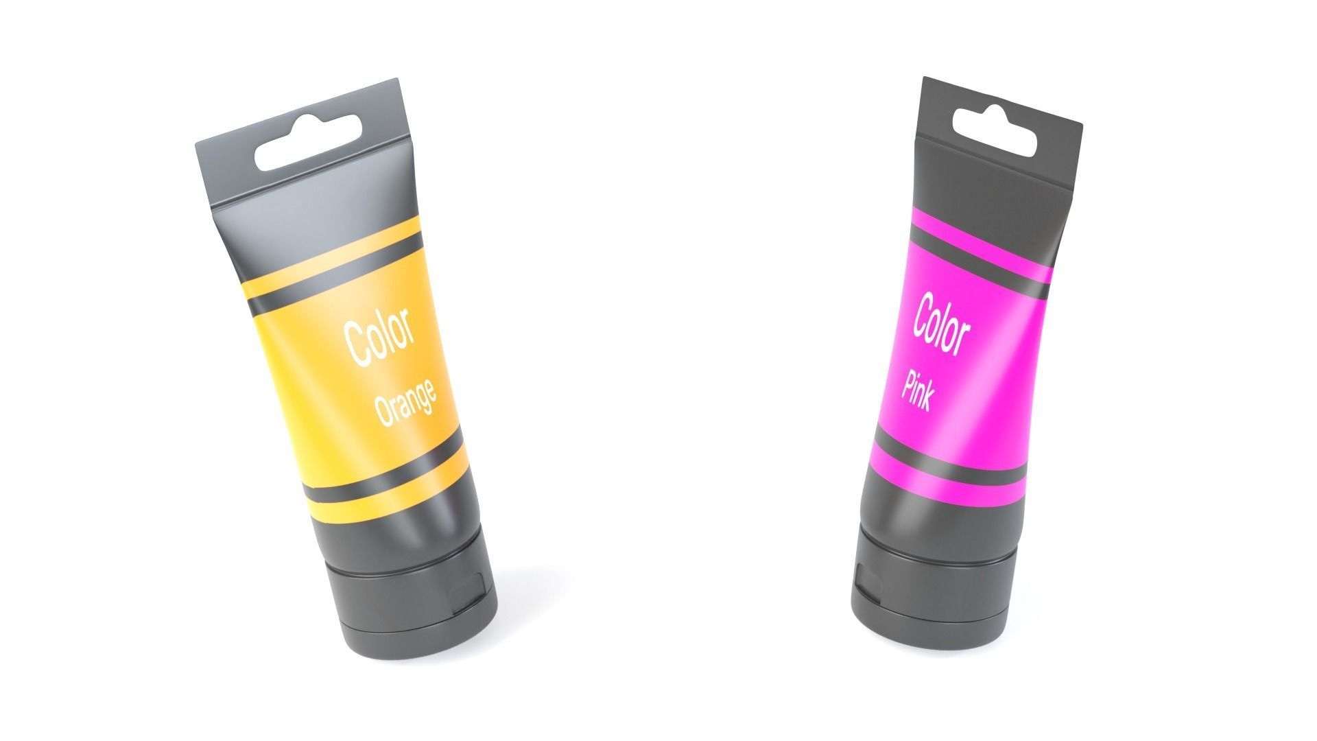 Acrylic Paint Pot Colors 3D model_5