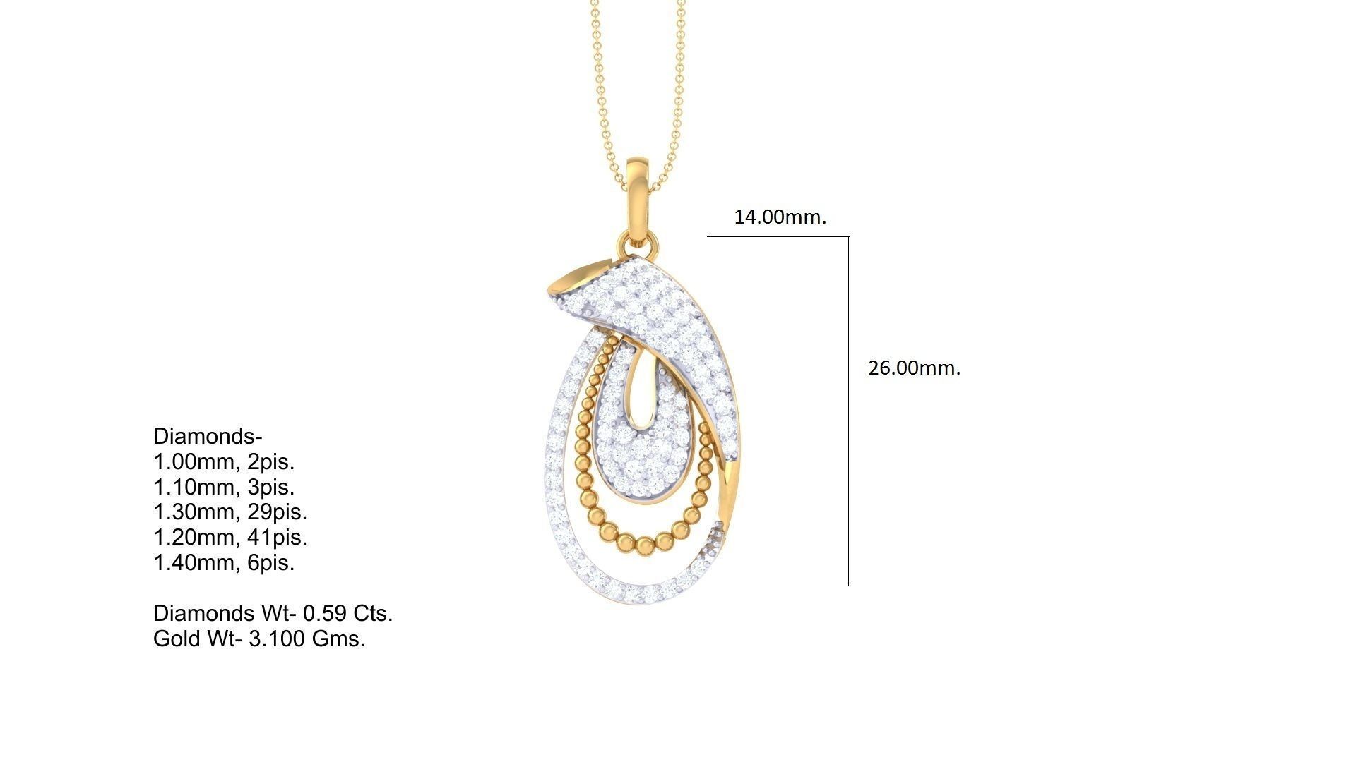 Women Pendant 3dm STL OBJ FBX Renders Details 3D print model_3