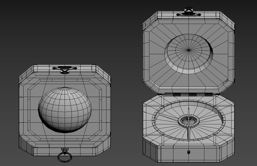 Pirates Compass Low-poly 3D model_2