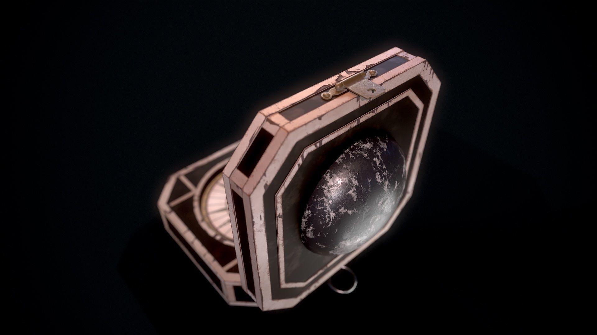 Pirates Compass Low-poly 3D model_1