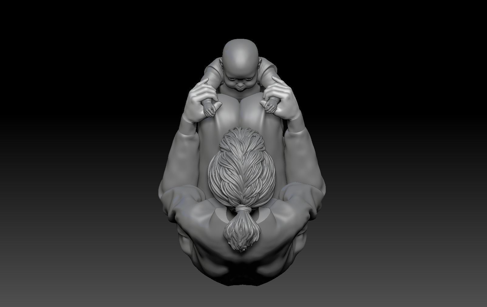 MOM AND NEWBORN 3 3D print model_6