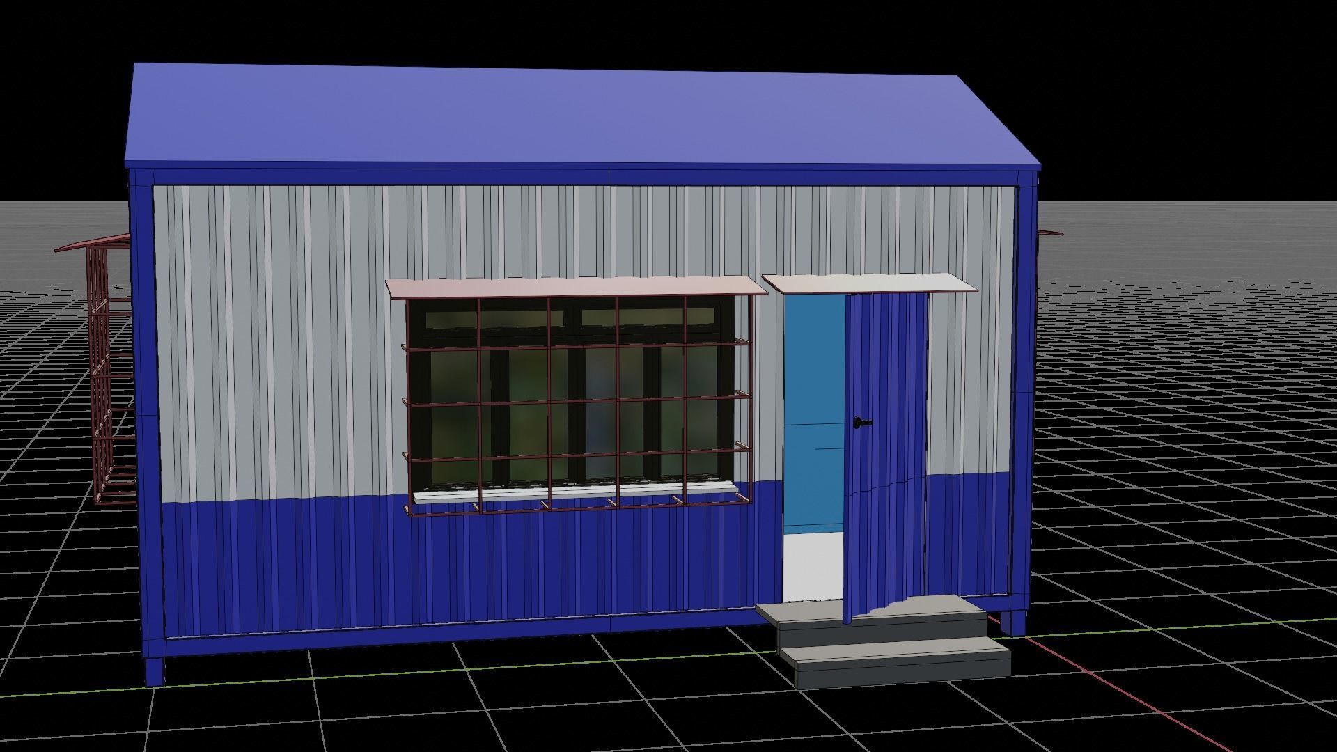 Security Cabin 3D model_1