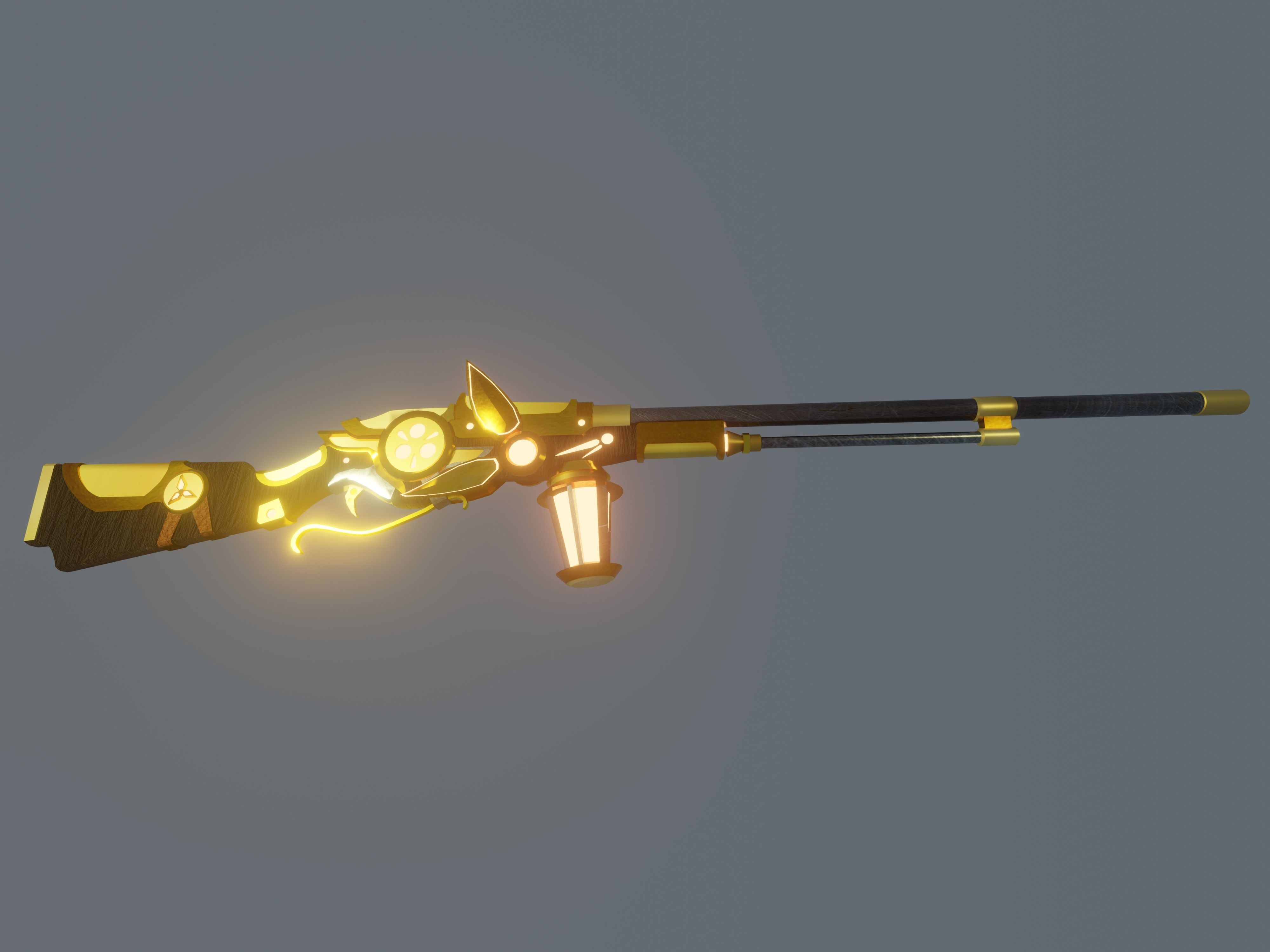 Musket gun 3d model 3D model_4