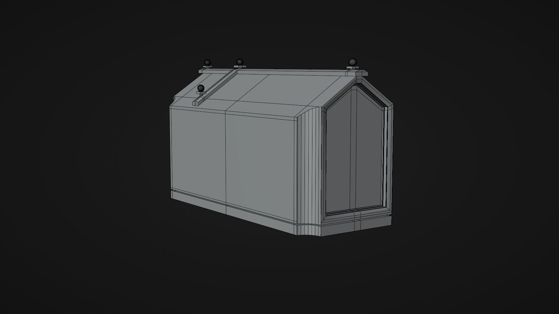 Low-poly PBR Gravestone set 6 items Low-poly 3D model_18