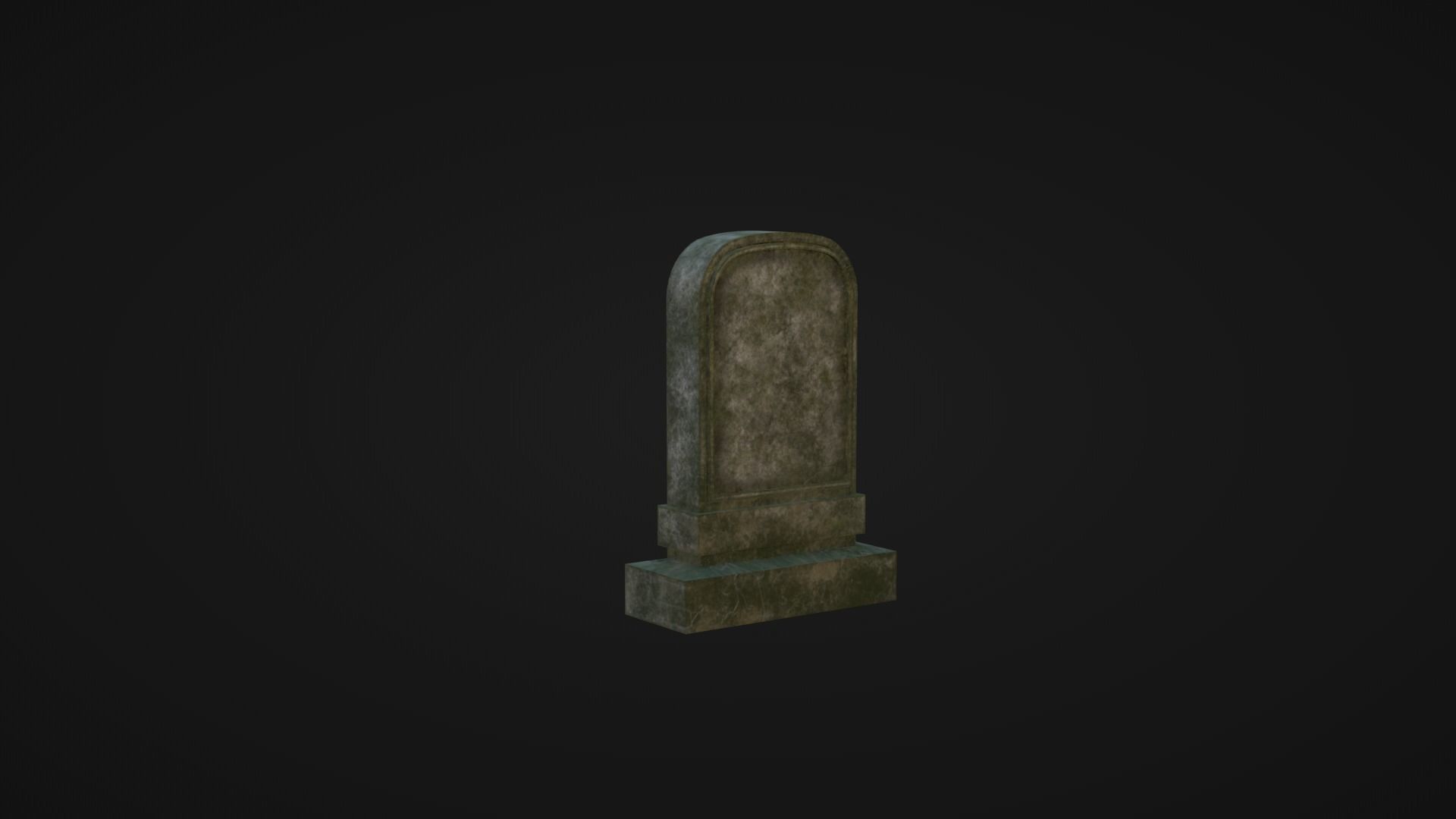 Low-poly PBR Gravestone set 6 items Low-poly 3D model_8