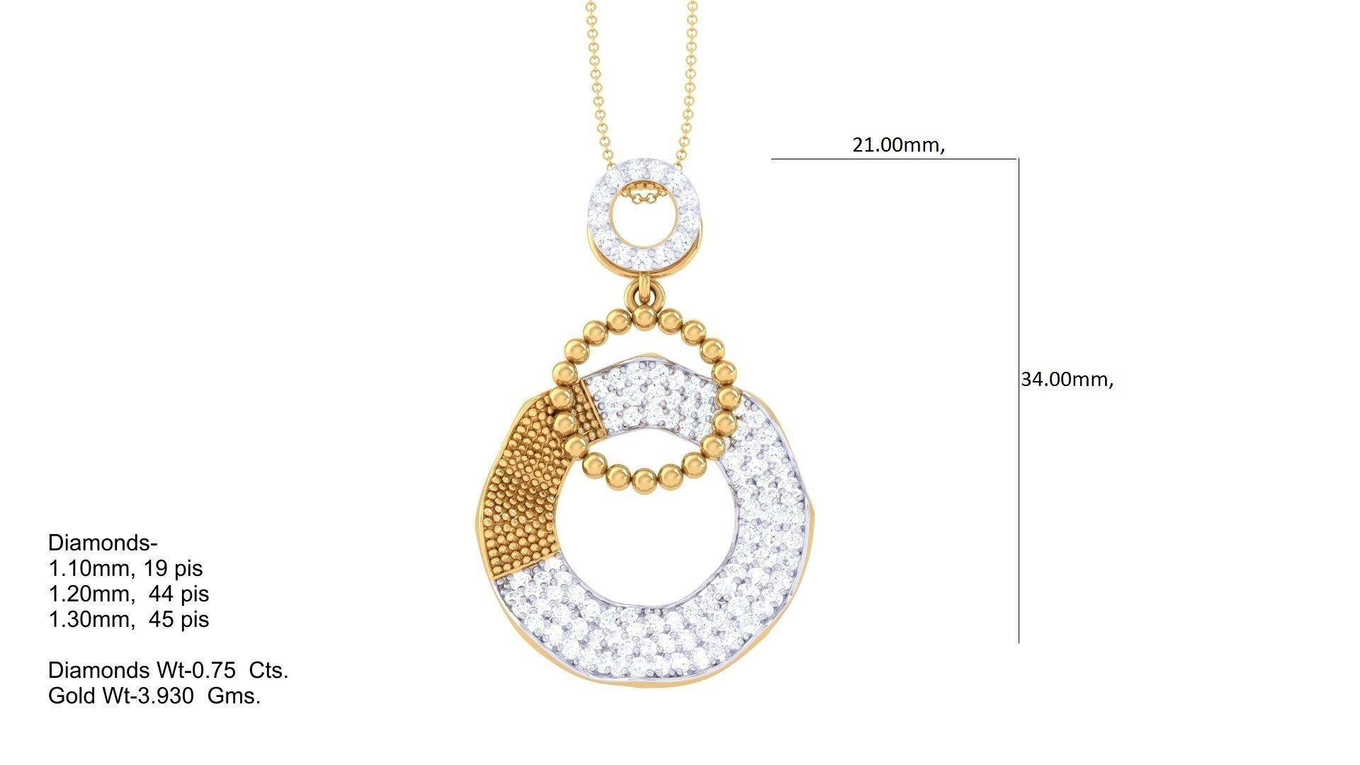 Women Pendant 3dm STL OBJ FBX Renders Details 3D print model_3