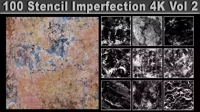 100 Stencil Imperfection 4K Vol 2