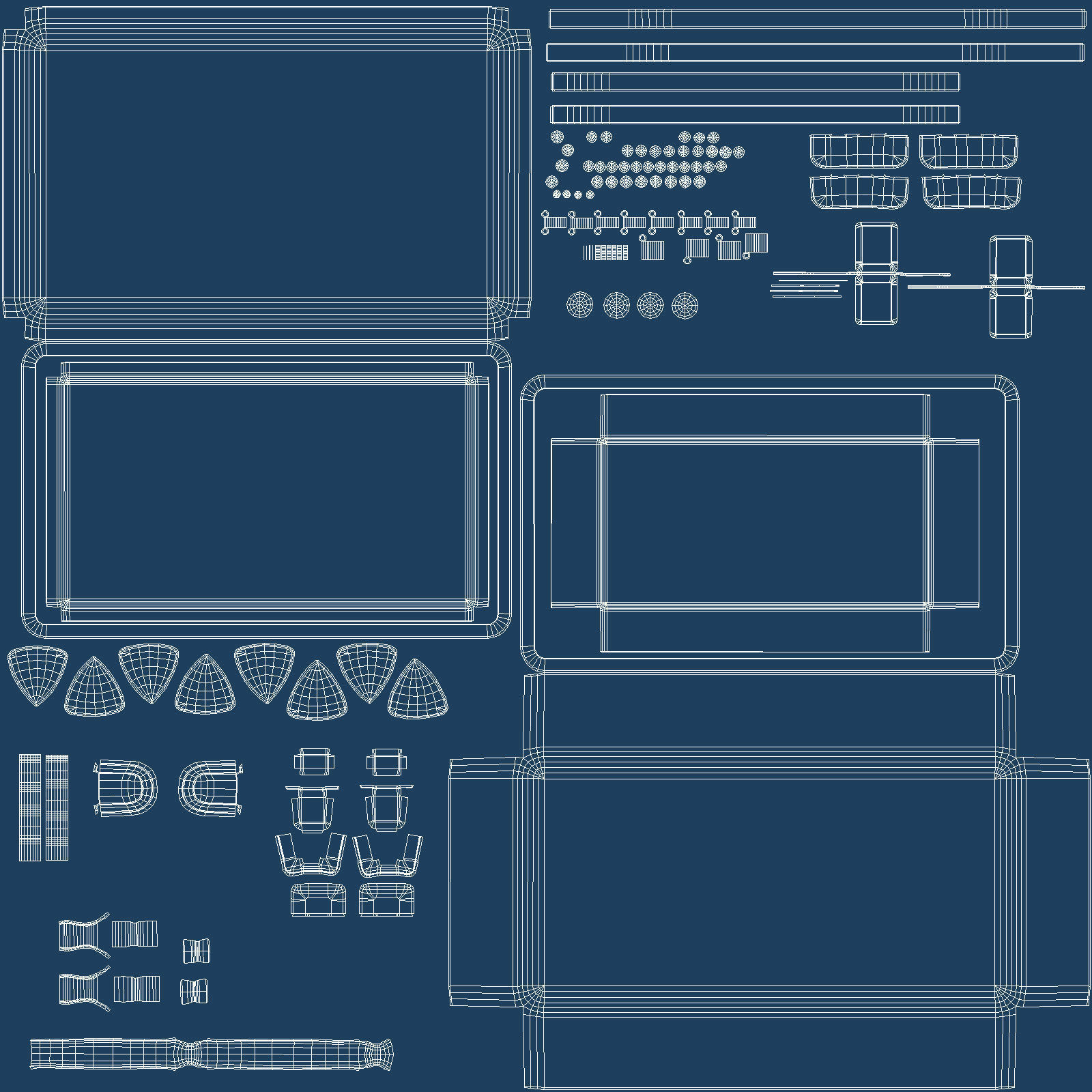 Vintage travelling suitcases lowpoly Low-poly 3D model_19