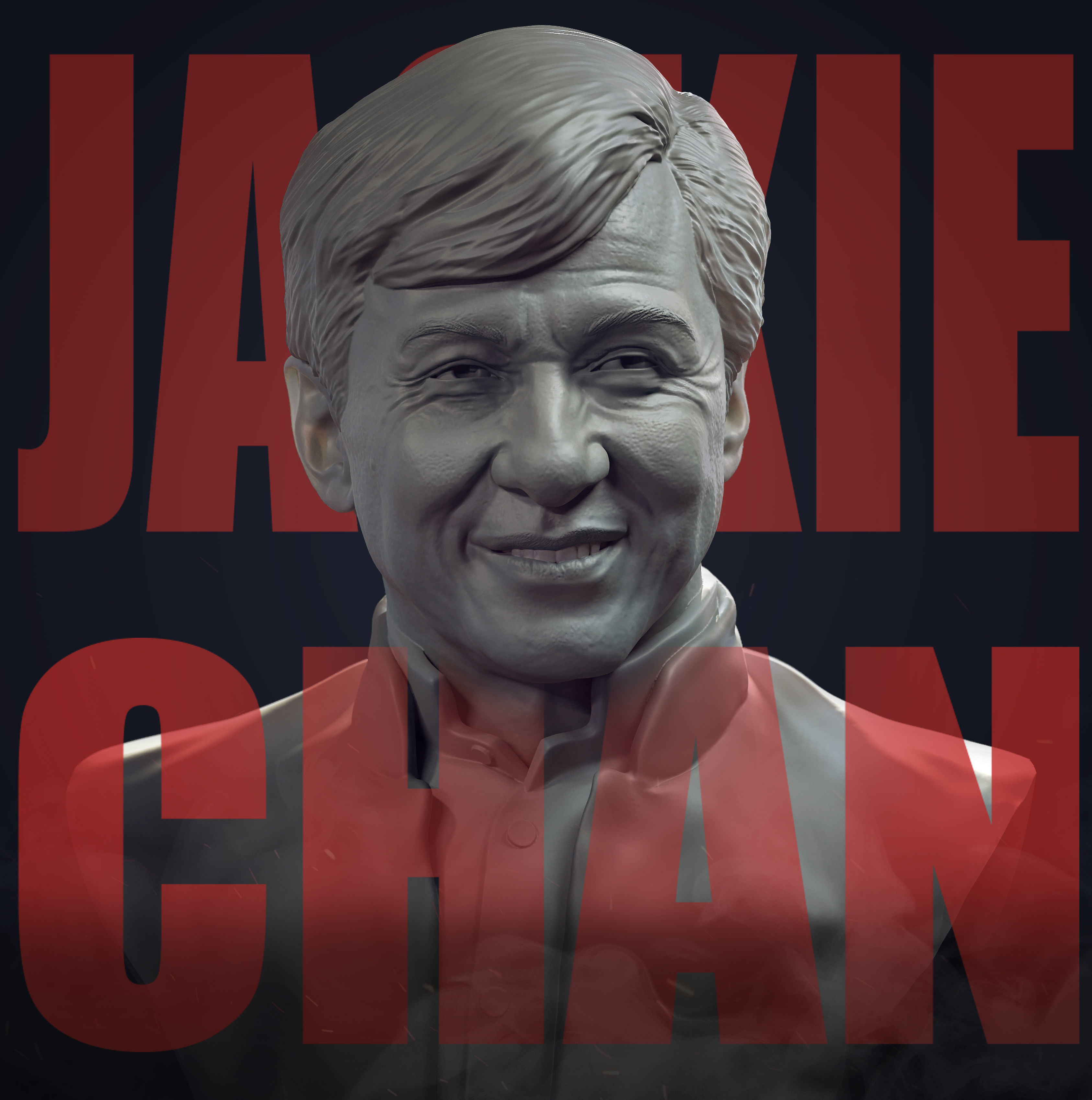 Jackie Chan 3D print model_2