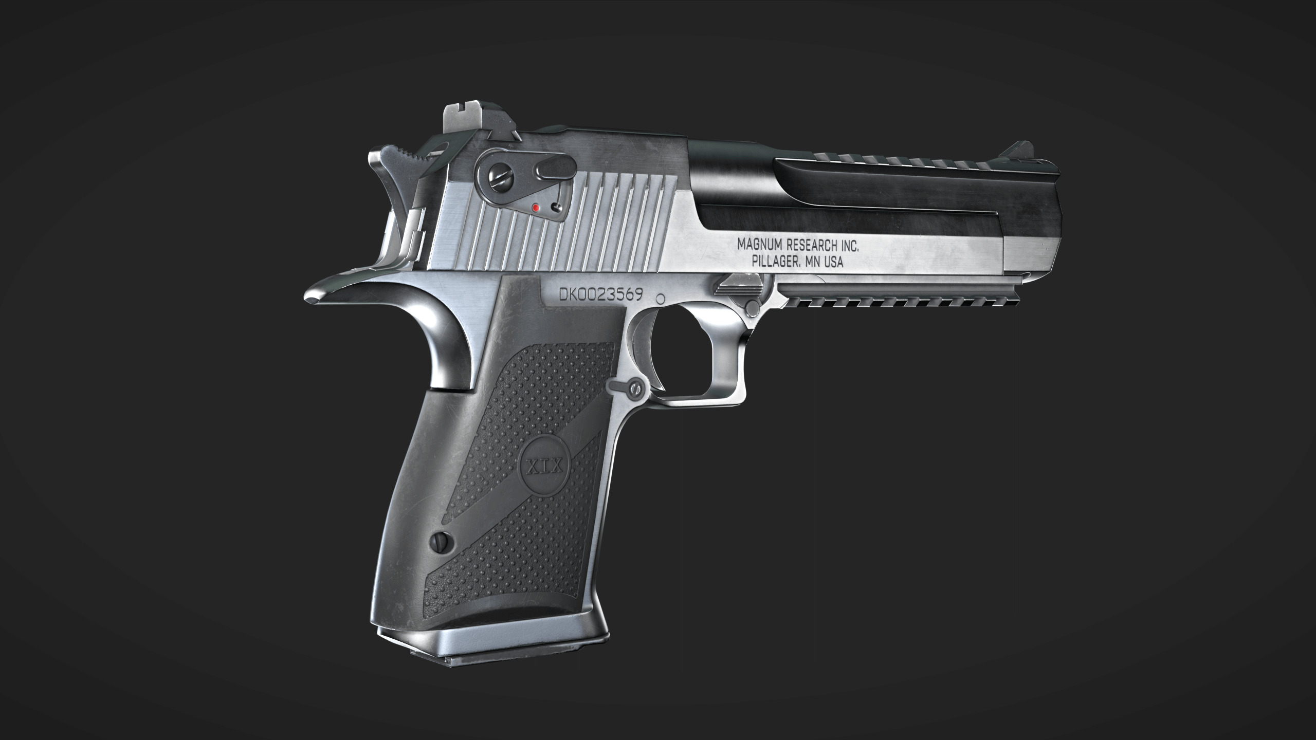 Desert Eagle Low-poly 3D model_4