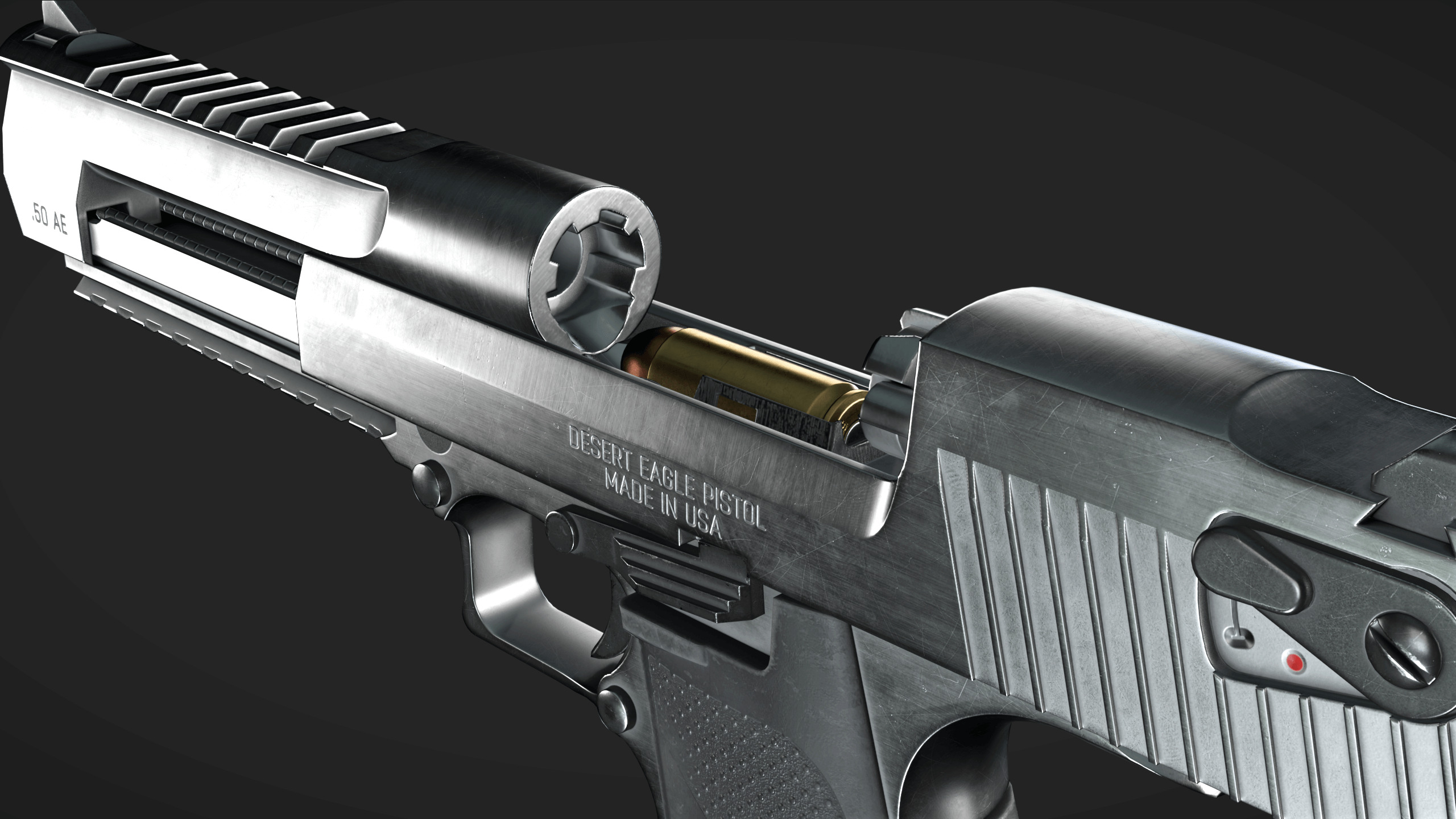 Desert Eagle Low-poly 3D model_9