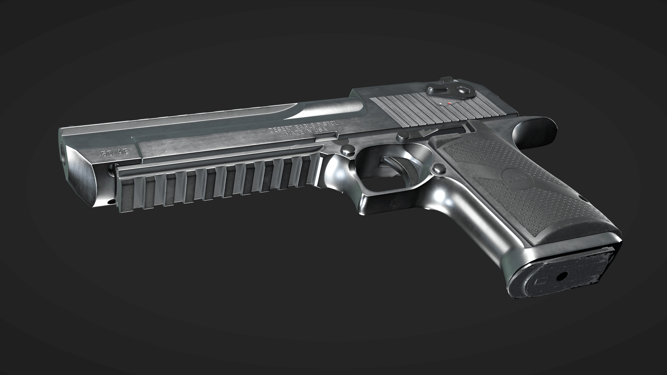 Desert Eagle Low-poly 3D model_7