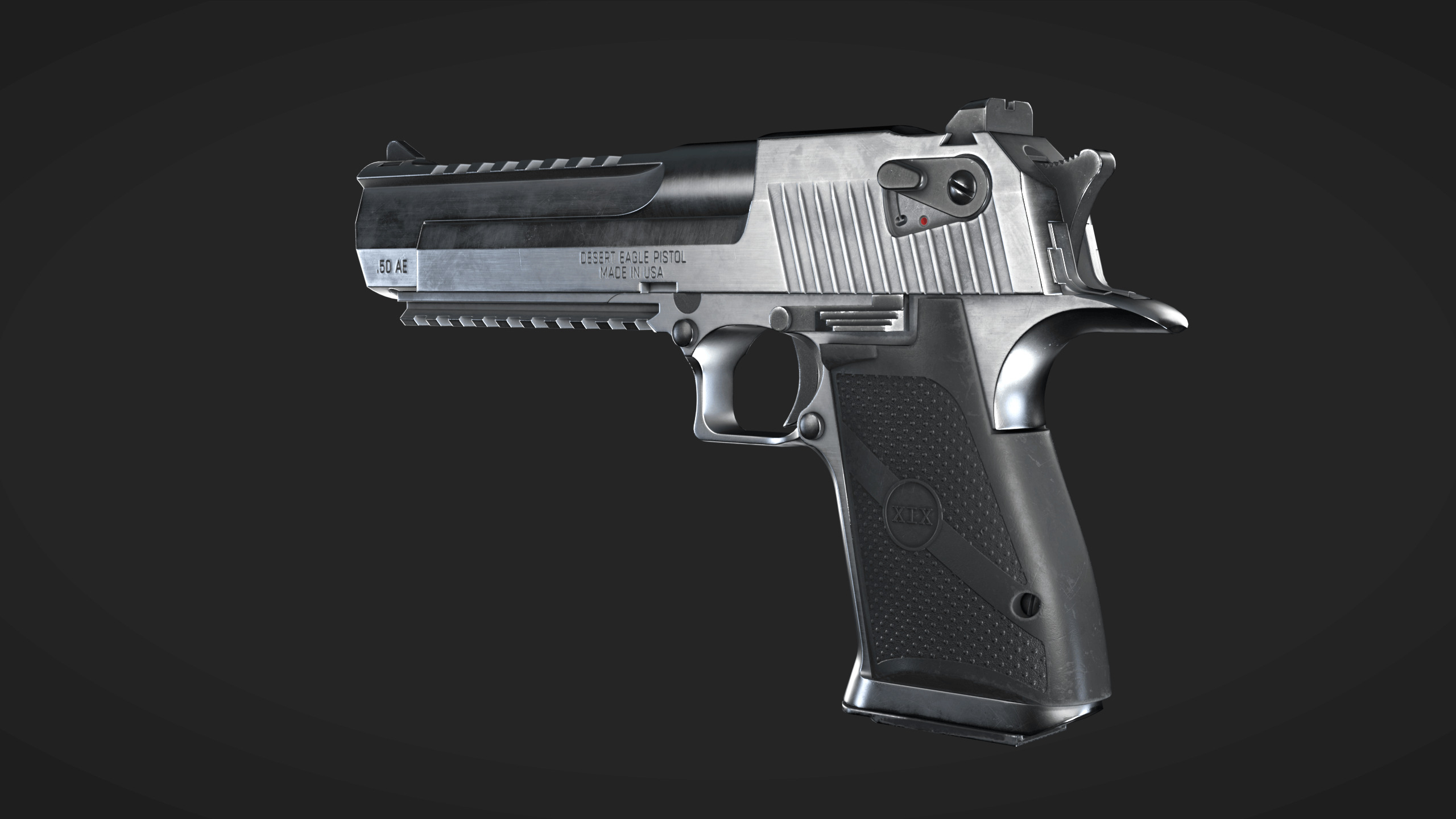 Desert Eagle Low-poly 3D model_3