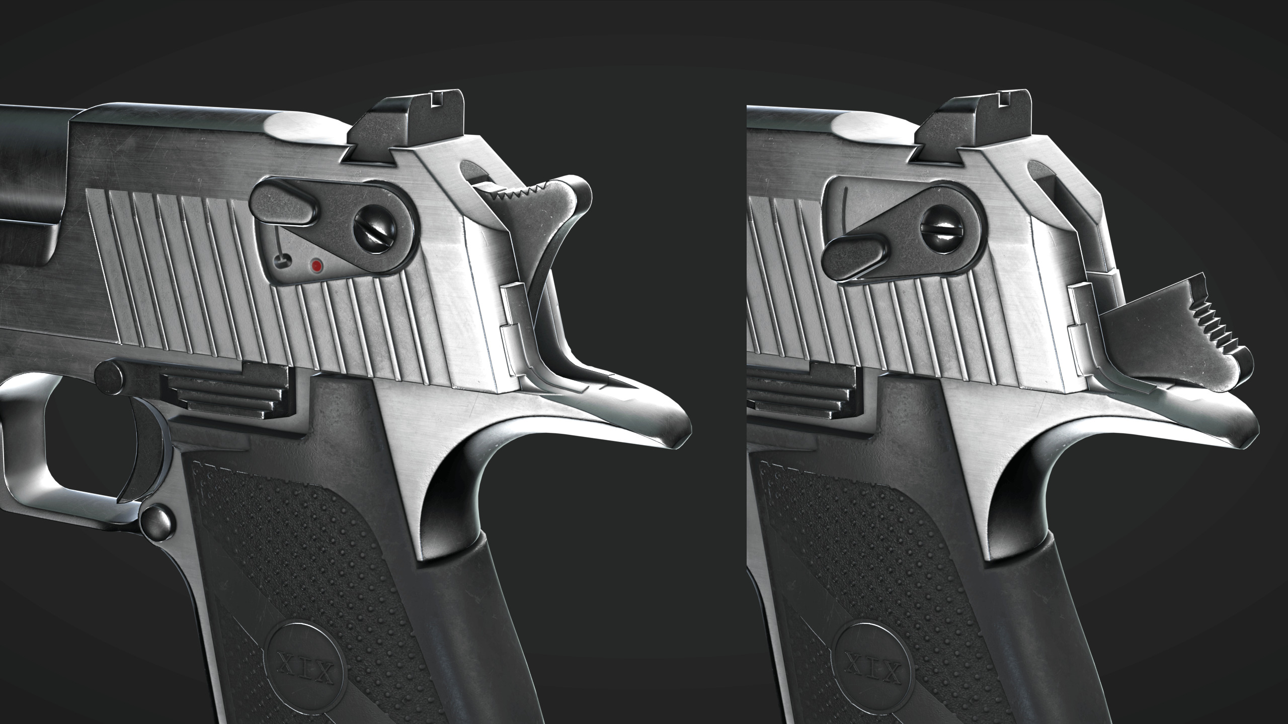 Desert Eagle Low-poly 3D model_11