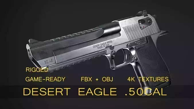 Desert Eagle Low-poly 3D model