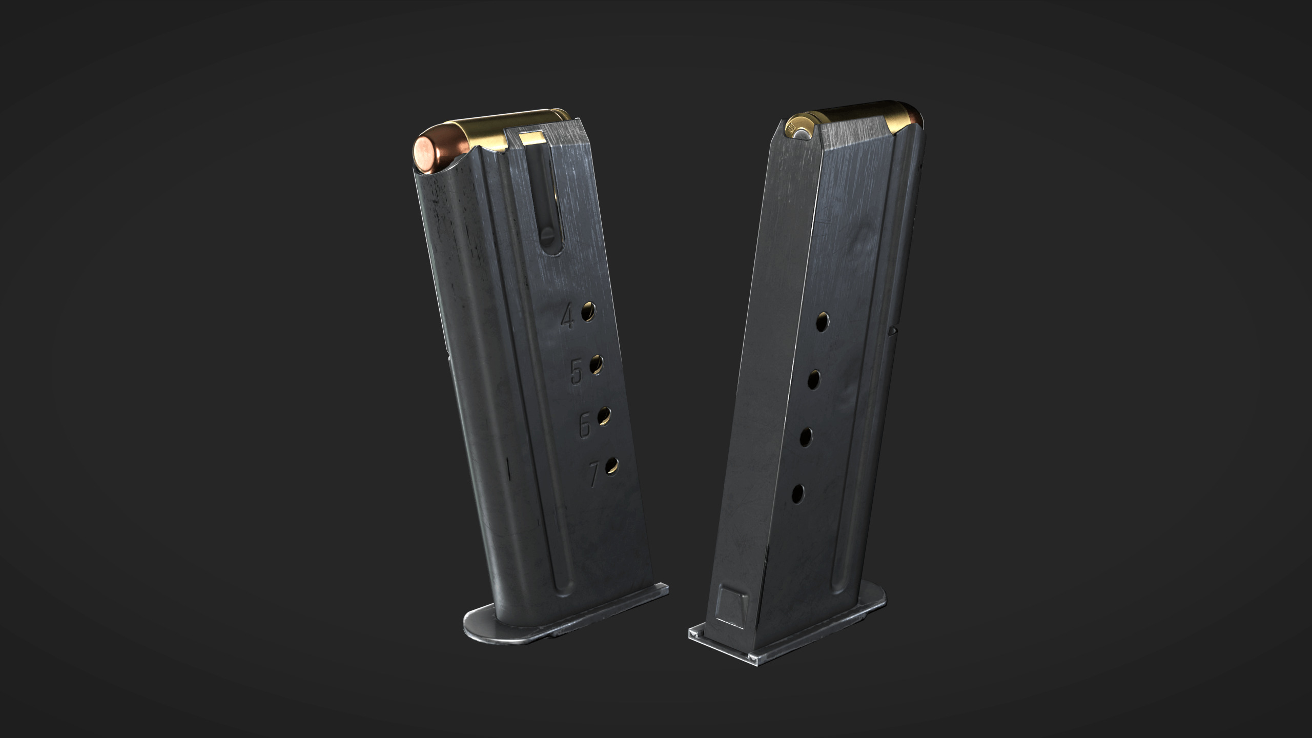 Desert Eagle Low-poly 3D model_10