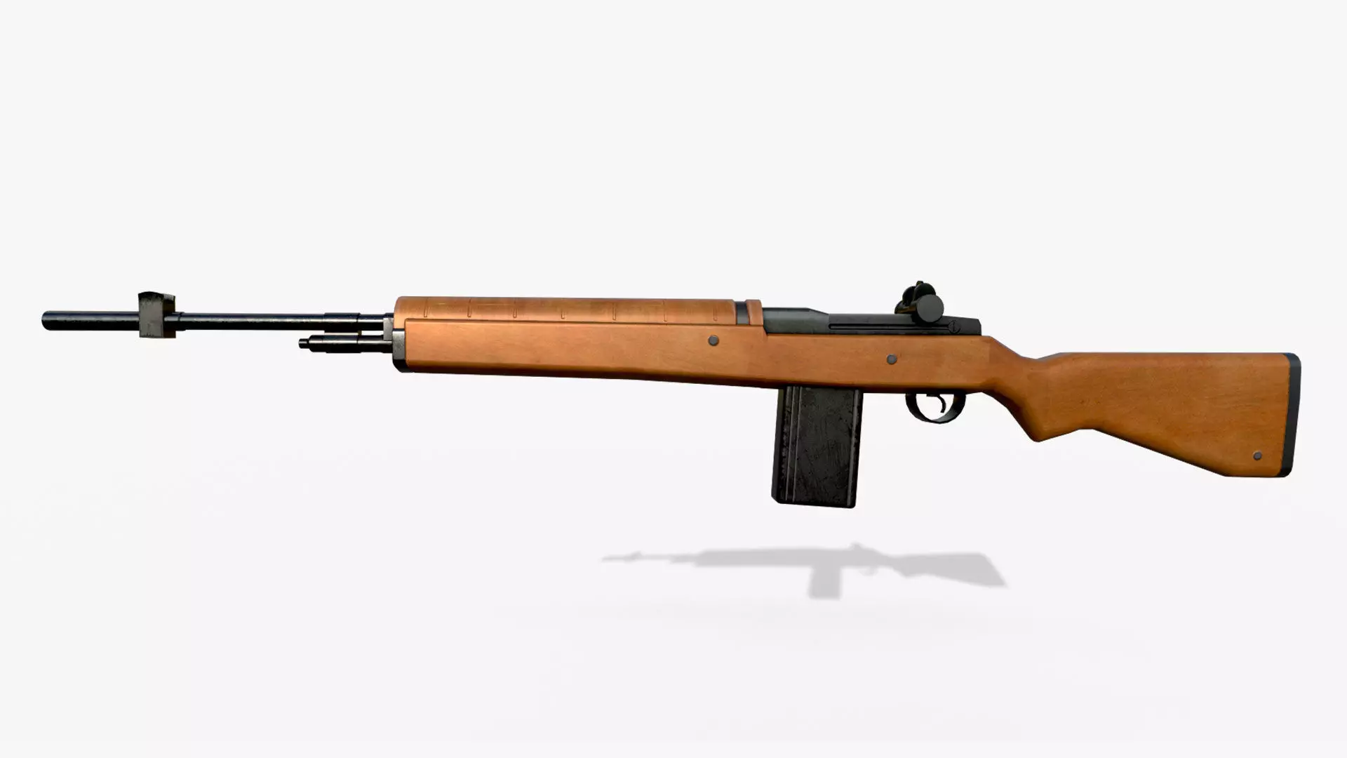 M14 Assault Rifle  Low-poly 3D model_0