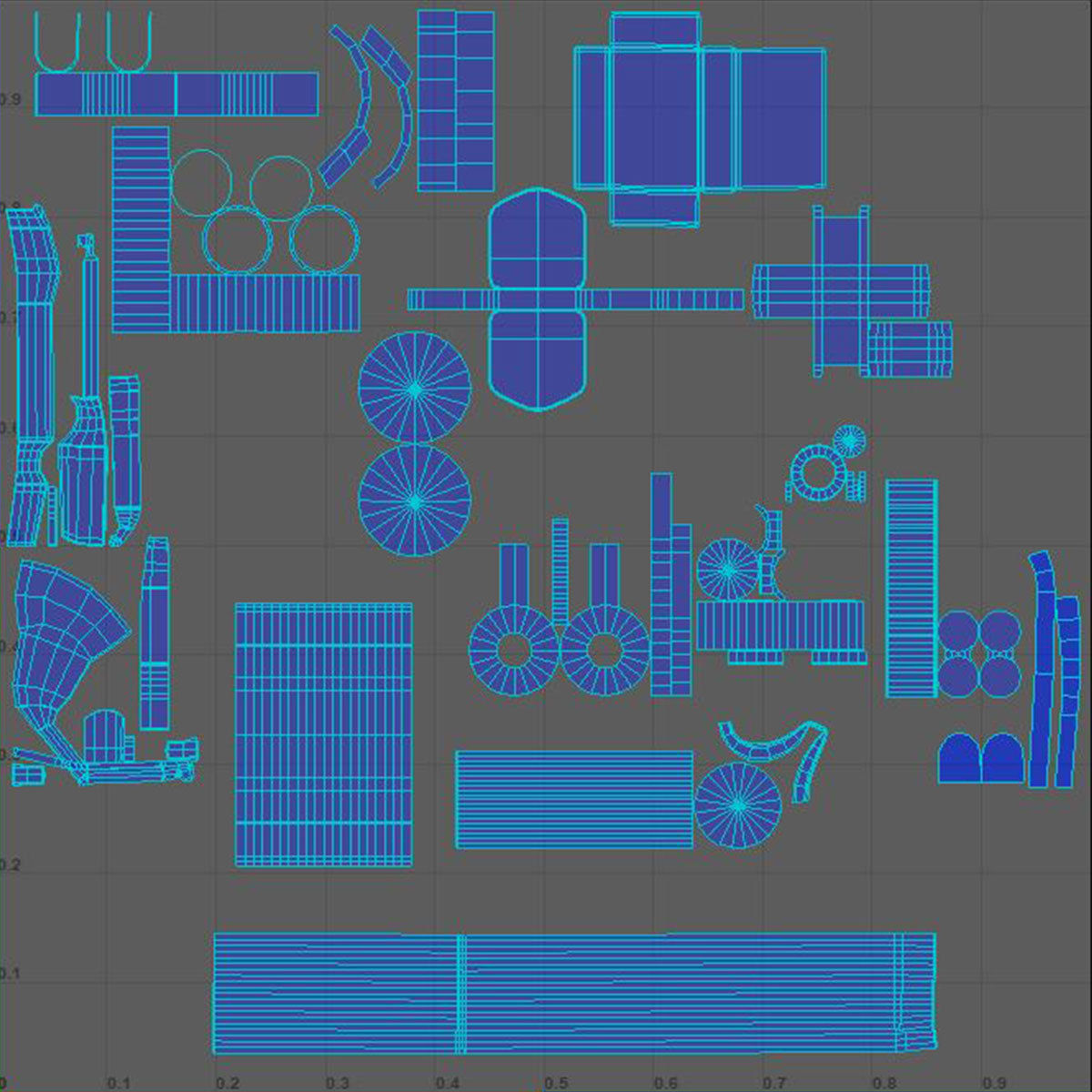M14 Assault Rifle  Low-poly 3D model_7