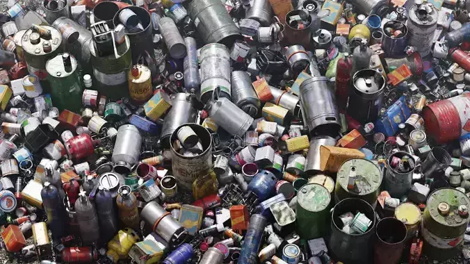 Metal Containers Low-poly 3D model