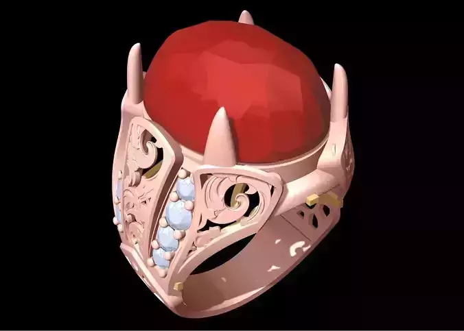 Oval Stone Ring - Diamond Ring - N1220