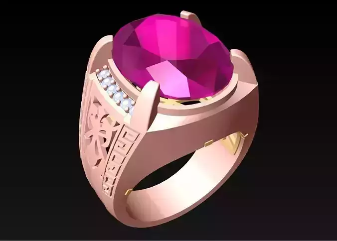 Oval Stone Ring - Diamond Ring - N1153