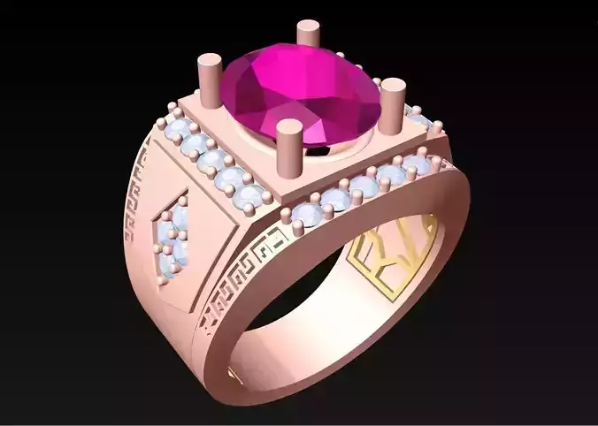 Oval Stone Ring - Diamond Ring - N9442