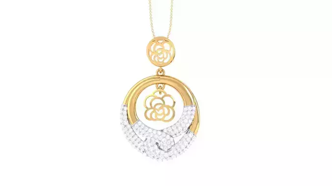 Women Pendant 3dm STL OBJ FBX Renders Details