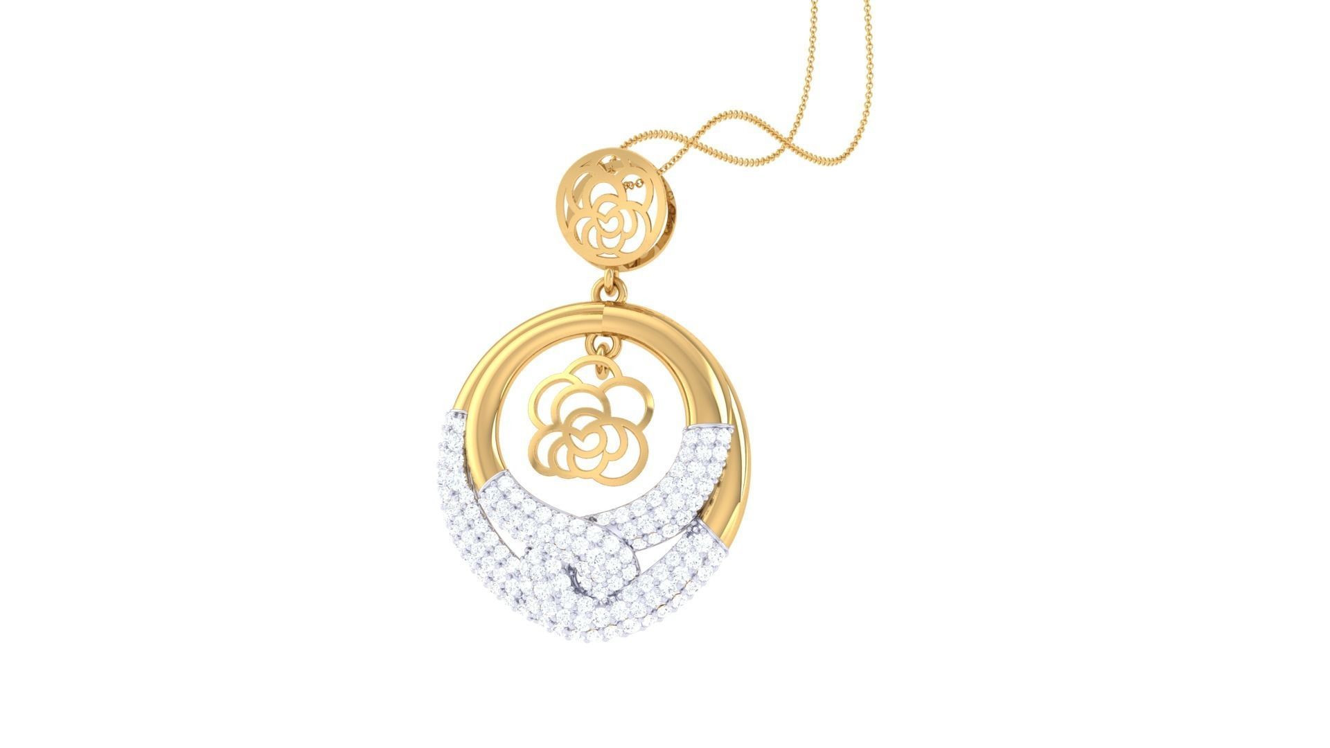 Women Pendant 3dm STL OBJ FBX Renders Details 3D print model_2