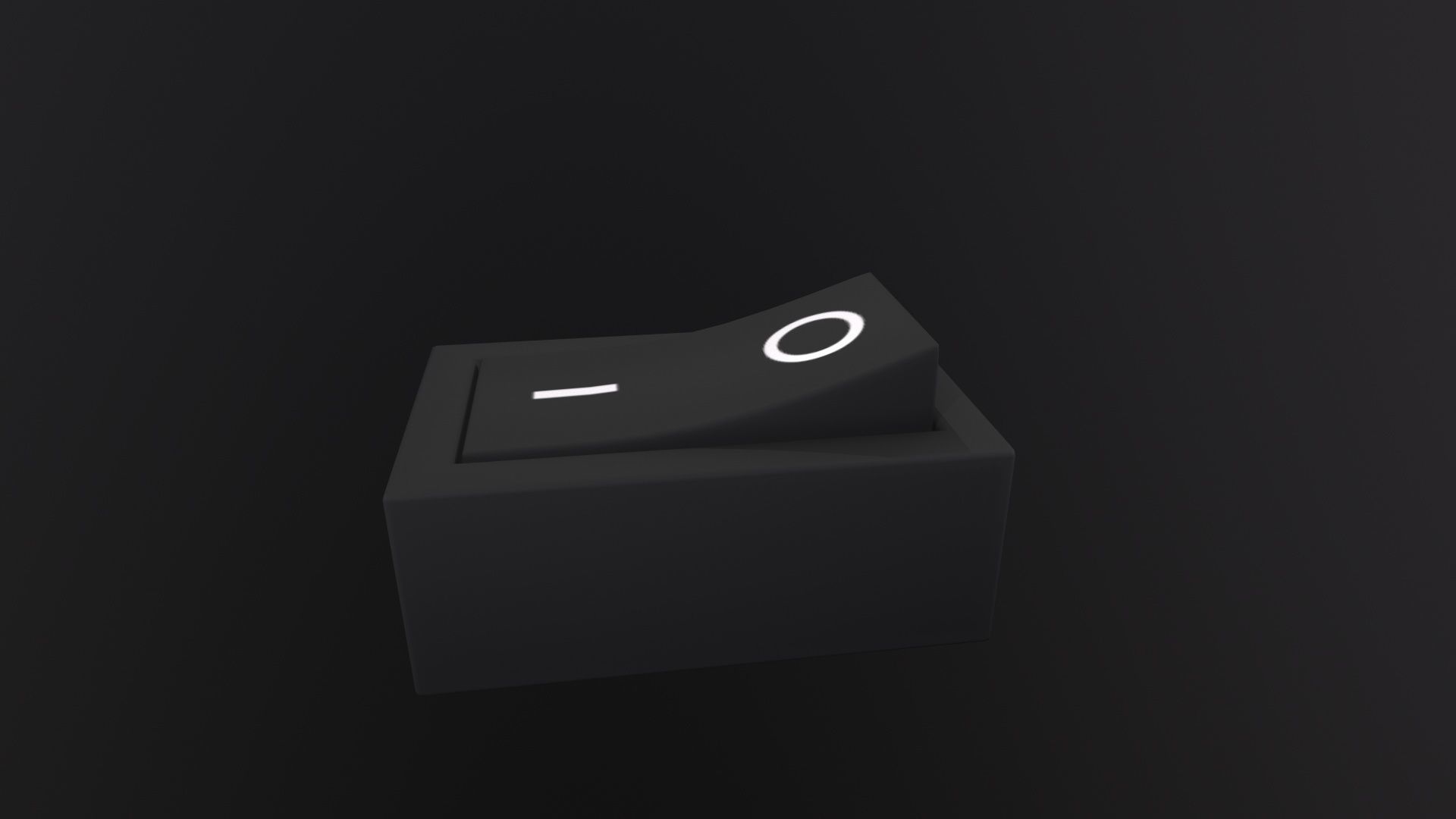 On - Off power switch 3D Model Low-poly 3D model_4