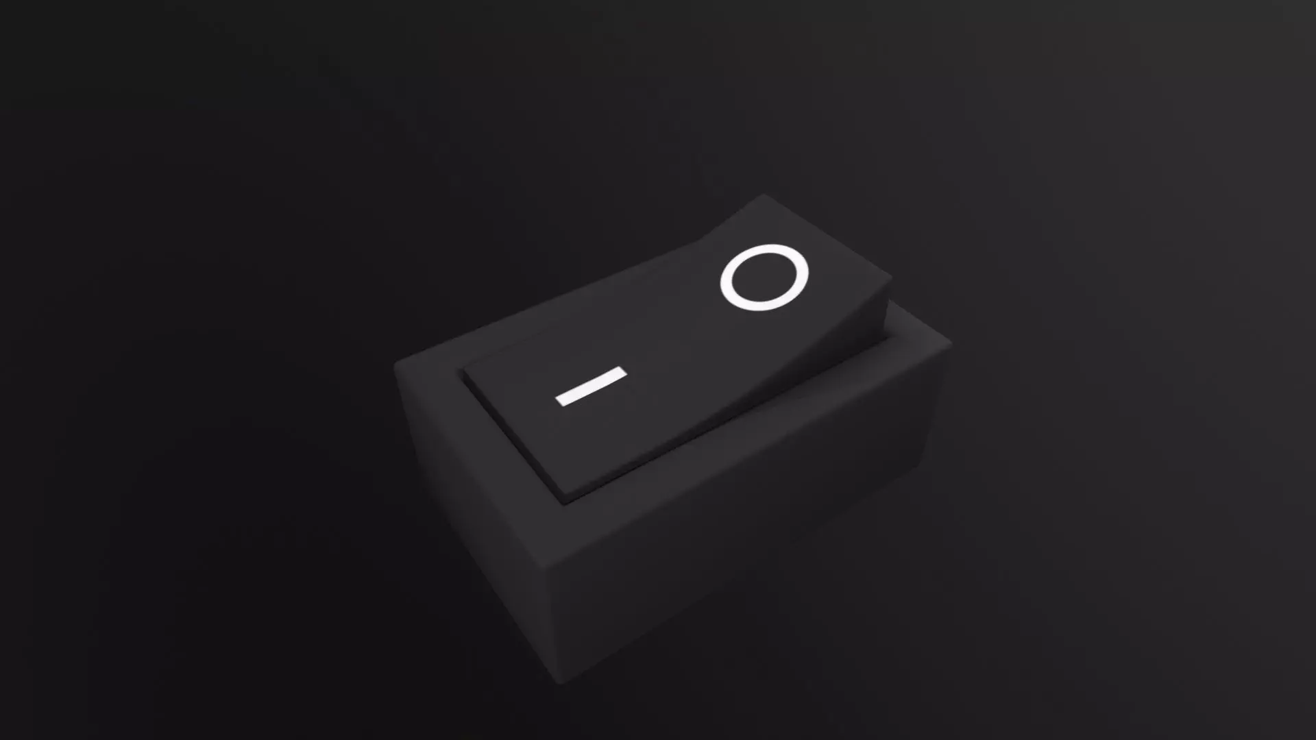 On - Off power switch 3D Model Low-poly 3D model_0