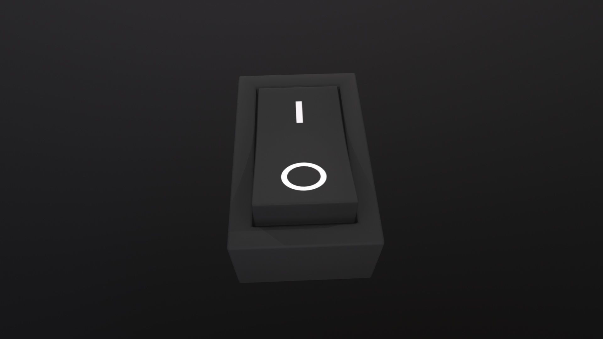 On - Off power switch 3D Model Low-poly 3D model_5