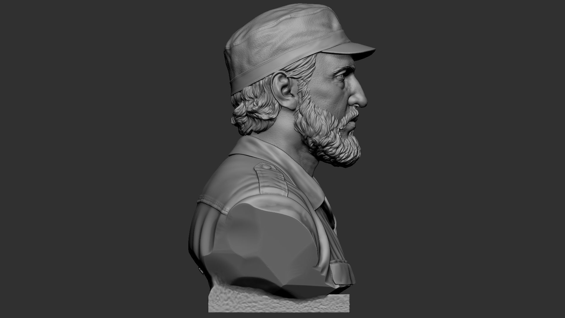 Fidel Castro 3D print model_13