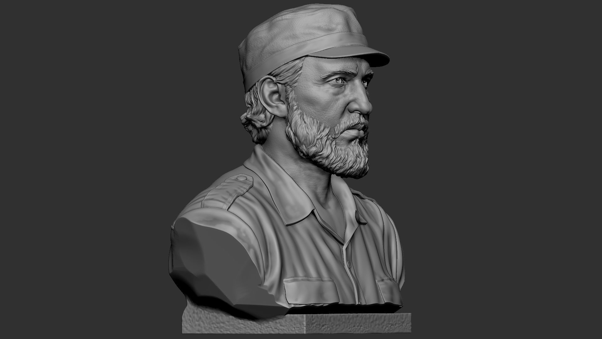 Fidel Castro 3D print model_18